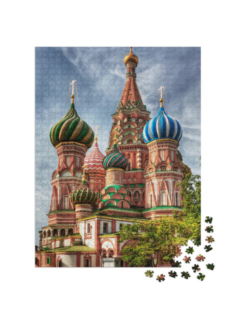 St. Basil Cathedral of the Protection of the Virgin on th... Jigsaw Puzzle with 1000 pieces