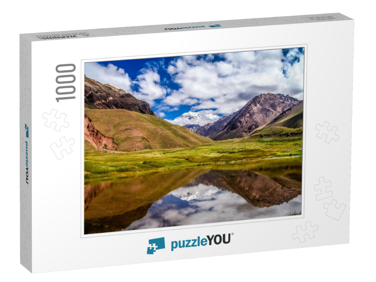 Aconcagua, the Highest Peak in South America Reflected in... Jigsaw Puzzle with 1000 pieces