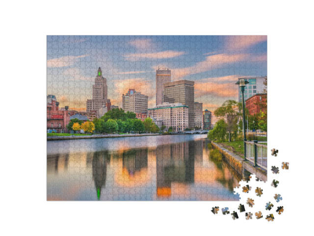 Providence, Rhode Island, USA Downtown Cityscape Viewed fr... Jigsaw Puzzle with 1000 pieces