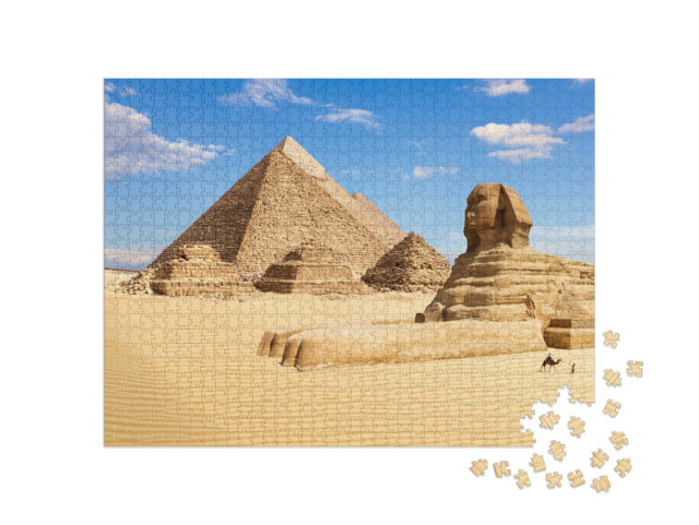 The Pyramids of Giza & the Sphinx, Egypt... Jigsaw Puzzle with 1000 pieces