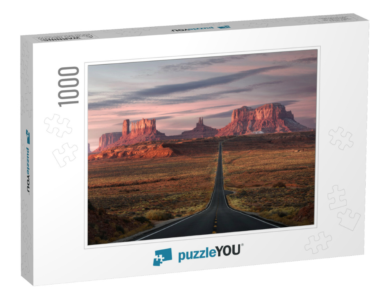 Forrest Gump Point, Red Rock At Monument Valley, Navajo T... Jigsaw Puzzle with 1000 pieces