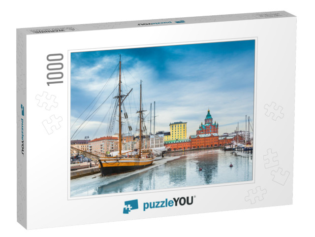 Beautiful View of Helsinki City Center with Famous Uspens... Jigsaw Puzzle with 1000 pieces