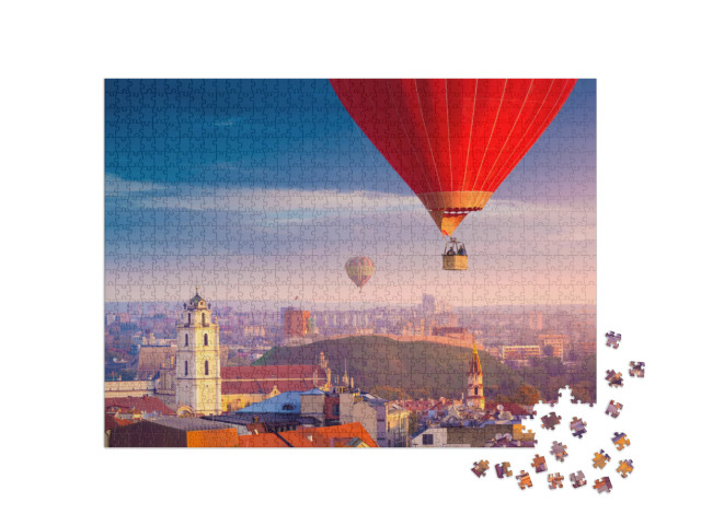 Aerial View of Vilnius, Lithuania... Jigsaw Puzzle with 1000 pieces