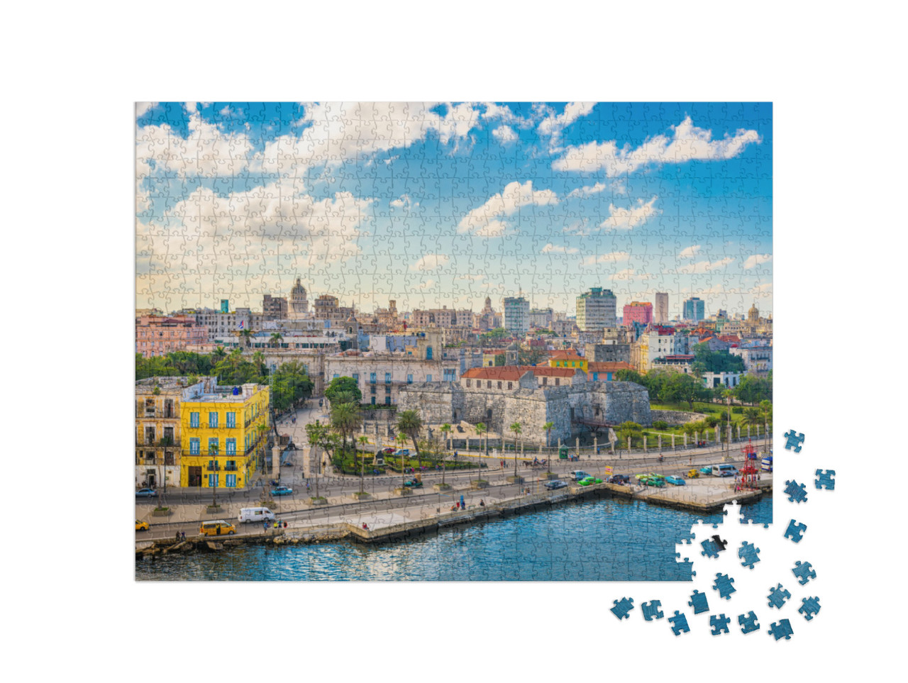 Havana, Cuba Downtown Skyline on the Malecon... Jigsaw Puzzle with 1000 pieces