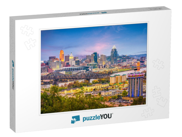 Cincinnati, Ohio, USA Skyline At Dusk... Jigsaw Puzzle