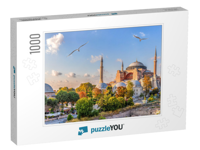 Beautiful View on Hagia Sophia in Istanbul, Turkey... Jigsaw Puzzle with 1000 pieces