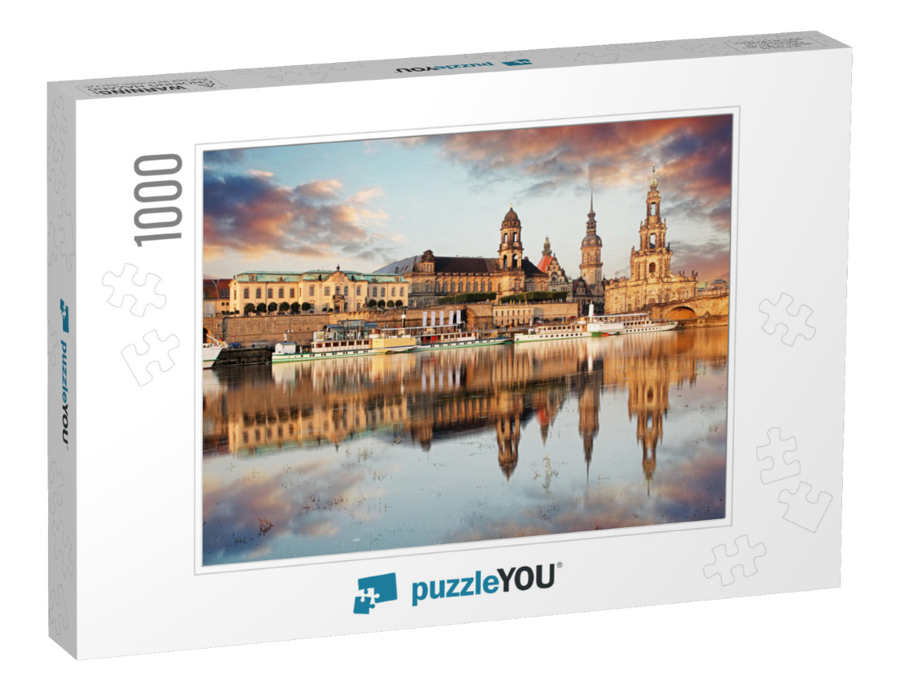 Panorama of Dresden Old Town Over the Elbe River... Jigsaw Puzzle with 1000 pieces