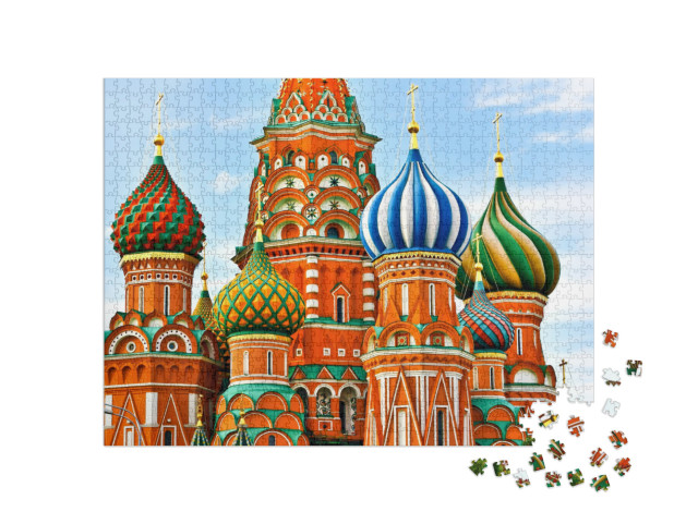 St Basils Cathedral on Red Square in Moscow... Jigsaw Puzzle with 1000 pieces