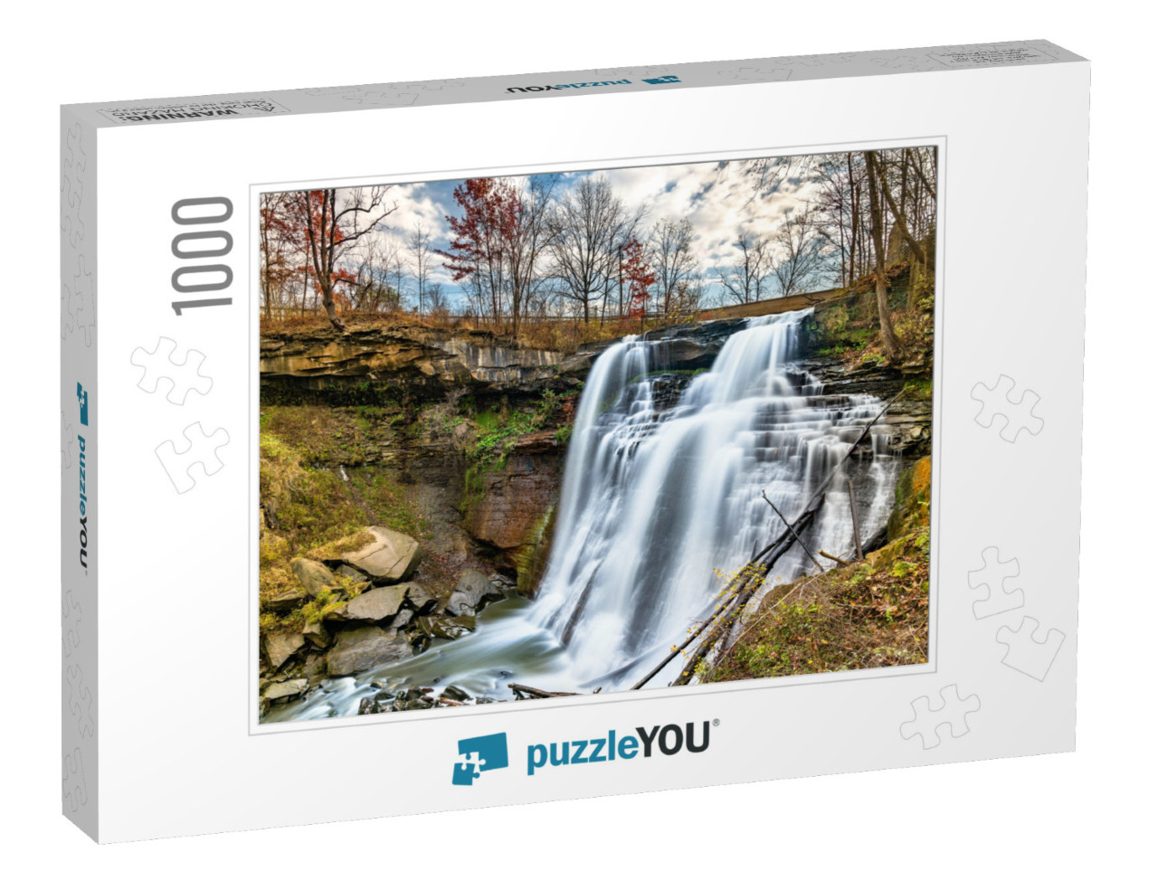 Breandywine Falls At Cuyahoga Valley National Park in Ohi... Jigsaw Puzzle with 1000 pieces