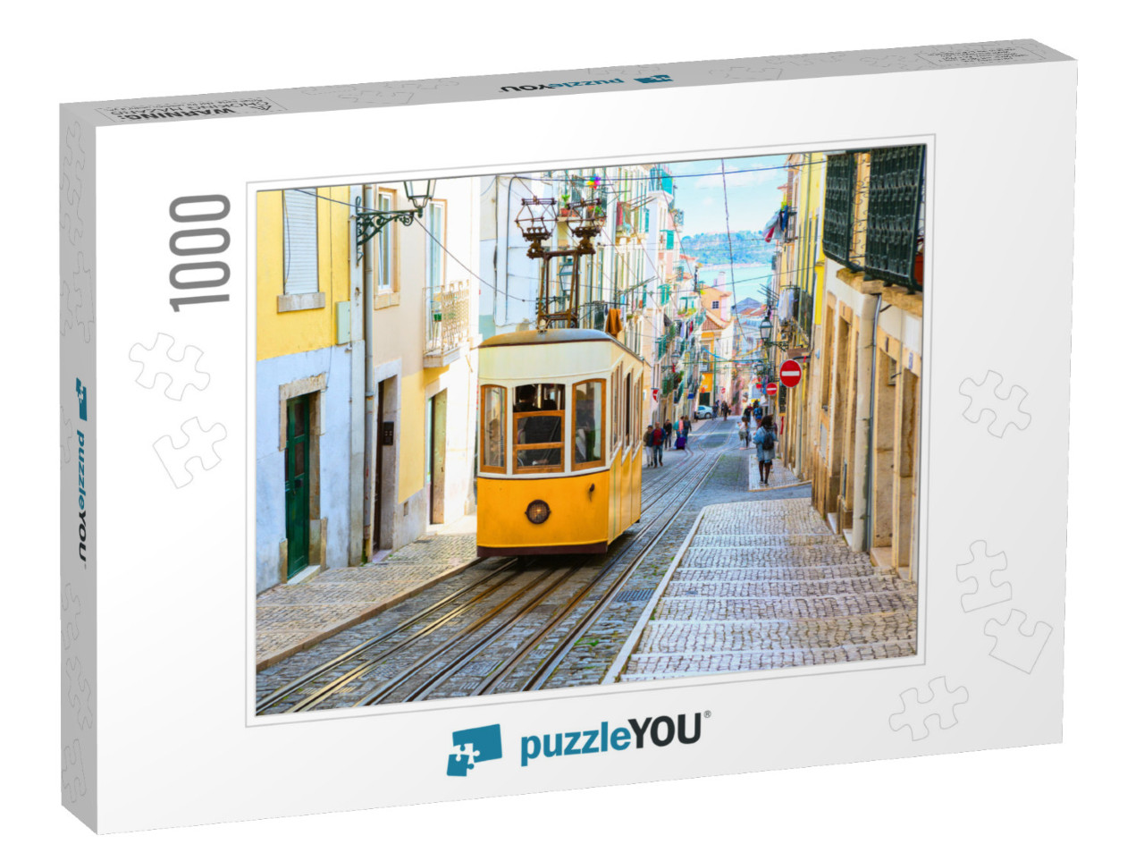 A View of the Incline & Bica Tram, Lisbon, Portugal... Jigsaw Puzzle with 1000 pieces