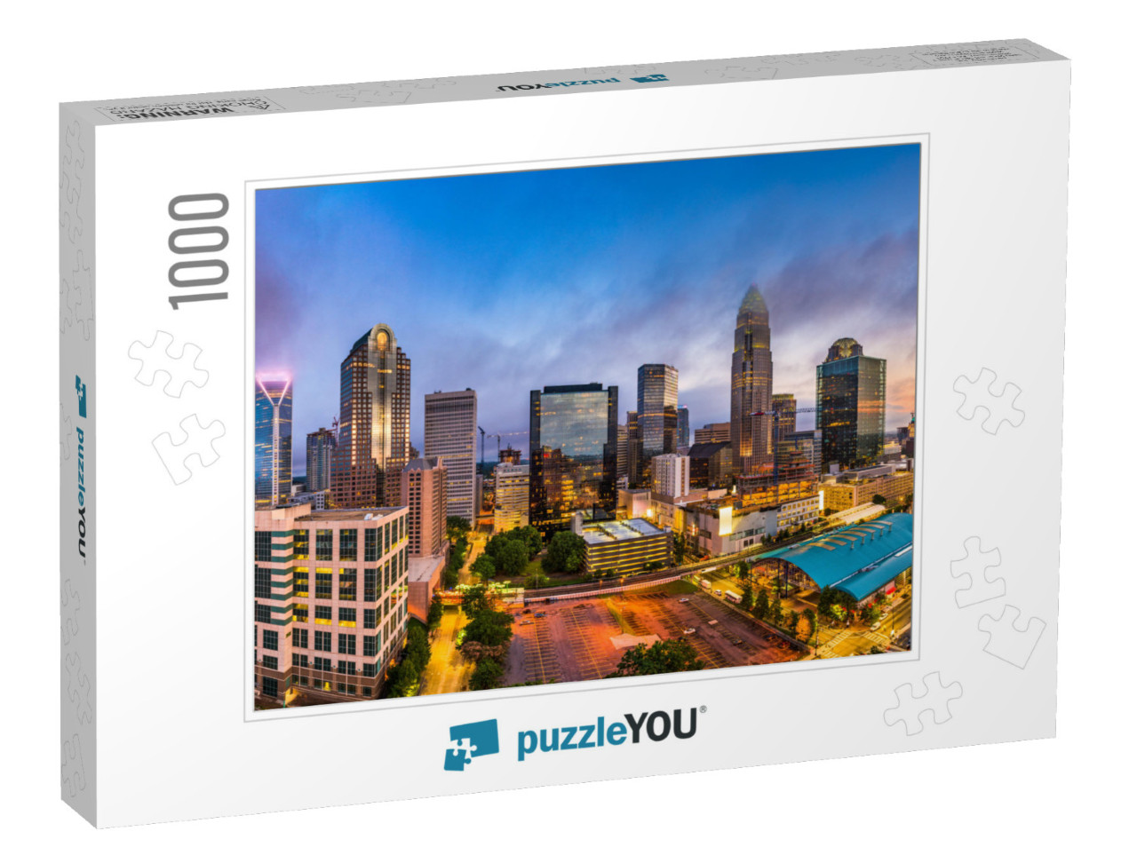 Charlotte, North Carolina, USA Uptown Skyline Panorama... Jigsaw Puzzle with 1000 pieces