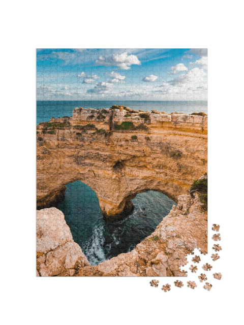 Heart-Shaped Cliffs on the Shore of Atlantic Ocean in Alg... Jigsaw Puzzle with 1000 pieces