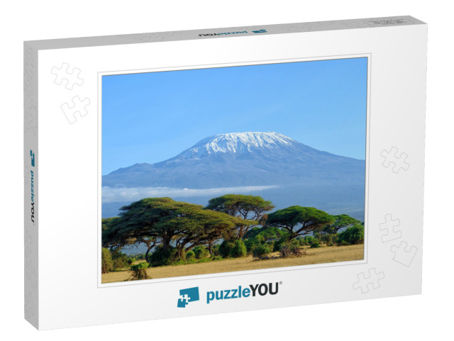 Snow on Top of Mount Kilimanjaro in Amboseli... Jigsaw Puzzle