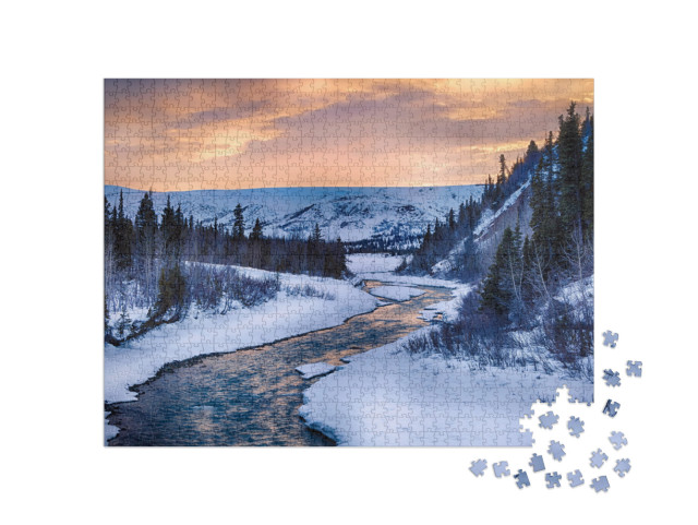 A Dramatic Sunset Illuminates the Clear Waters of Phelan... Jigsaw Puzzle with 1000 pieces