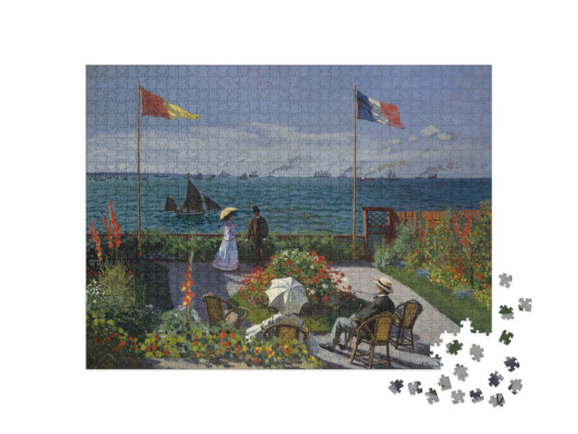 Garden At Sainte-Adresse, by Claude Monet, 1867, French I... Jigsaw Puzzle with 1000 pieces