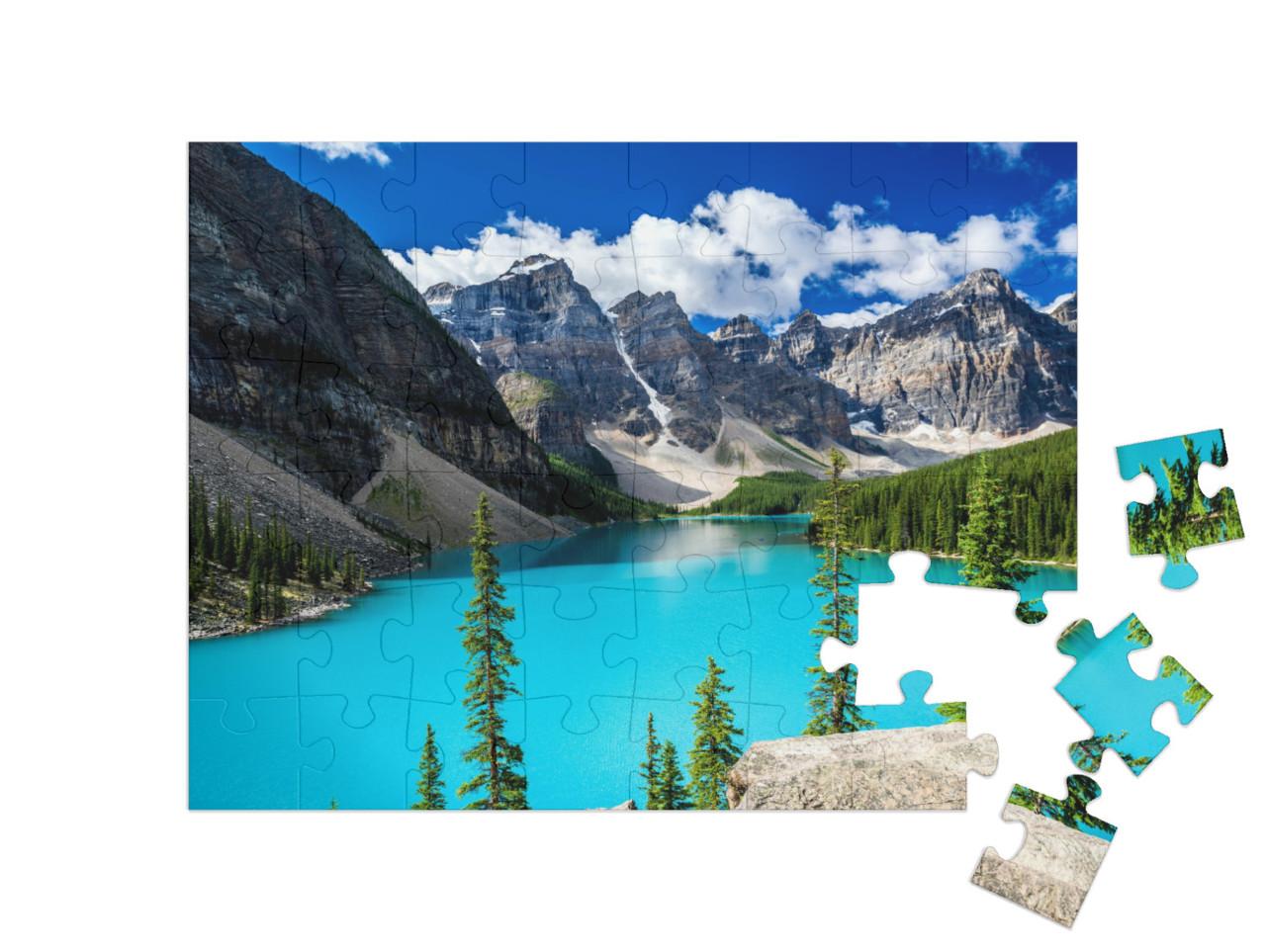 Moraine Lake in Banff National Park, Alberta, Canada... Jigsaw Puzzle with 48 pieces