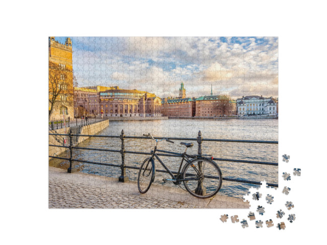 View of the Parliament Building Riksdagshuset from the Em... Jigsaw Puzzle with 1000 pieces