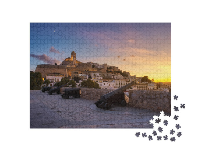 Beautiful Sunset in the Historic Area of Dalt Vila in Ibi... Jigsaw Puzzle with 1000 pieces