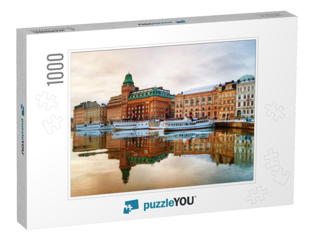 View of Central Stockholm At Dawn... Jigsaw Puzzle with 1000 pieces