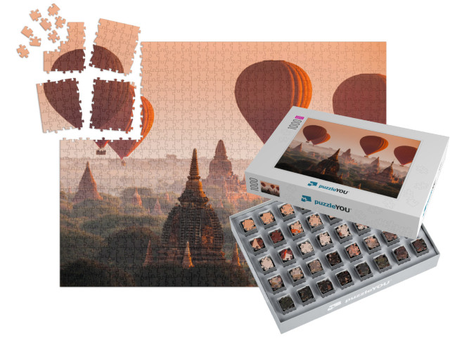 Hot Air Balloon Over Plain of Bagan in Misty Morning, Mya... | SMART SORTED® | Jigsaw Puzzle with 1000 pieces