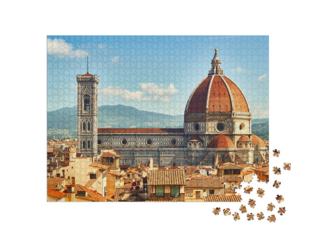 Duomo Santa Maria Del Fiore in Florence, Italy... Jigsaw Puzzle with 1000 pieces