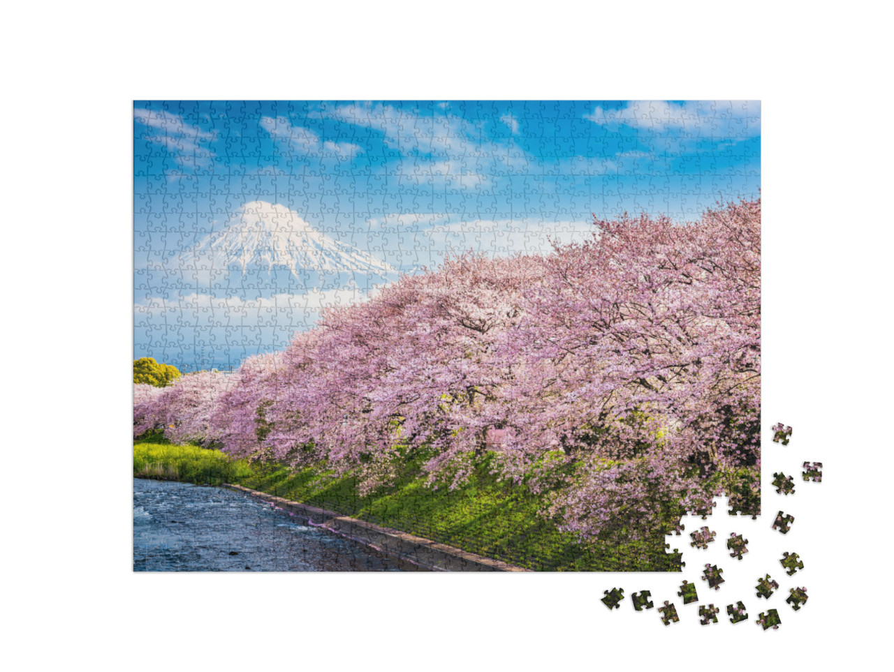 Mt. Fuji, Japan Spring Landscape... Jigsaw Puzzle with 1000 pieces