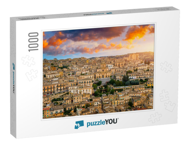 View of Modica, Sicily, Italy. Modica RagUSA Province, Vie... Jigsaw Puzzle with 1000 pieces