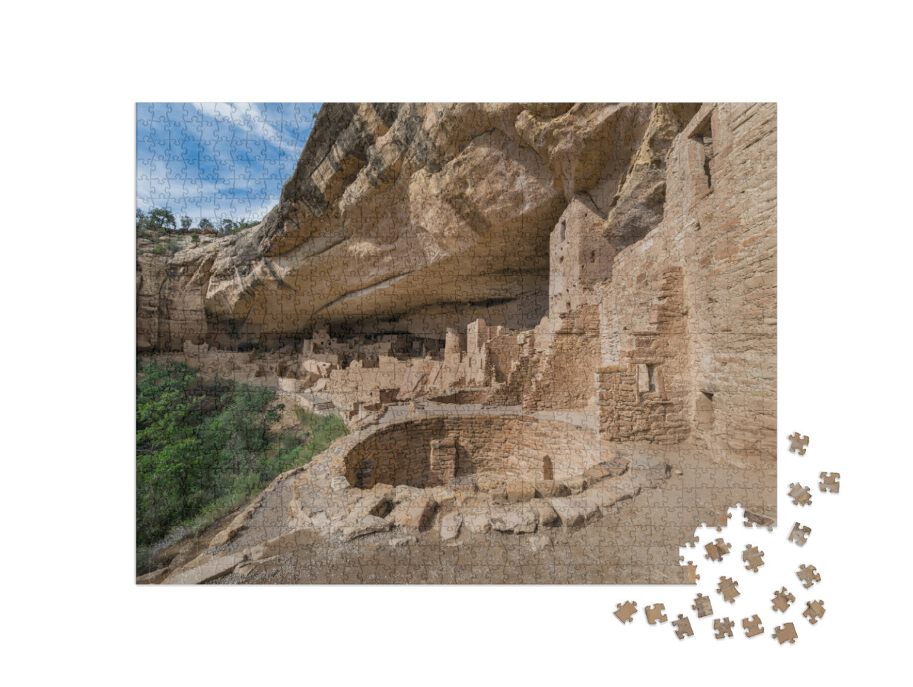 Cliff Palace At Mesa Verde National Park in Mesa Verde, C... Jigsaw Puzzle with 1000 pieces