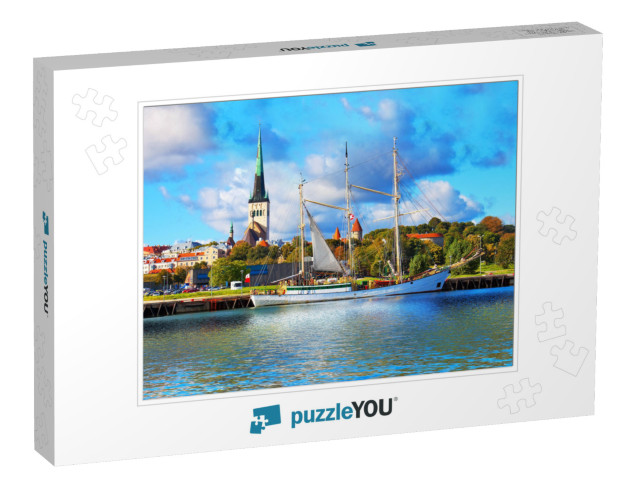 Scenic Summer Panorama of Pier with Historical Tall Saili... Jigsaw Puzzle