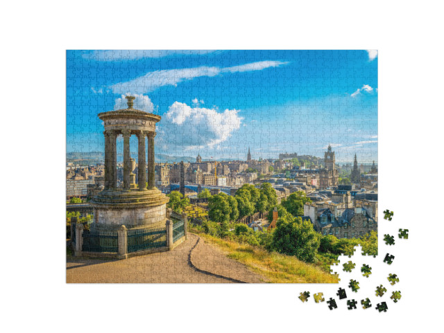 Landscape of Calton Hill, Edinburgh, Up... Jigsaw Puzzle with 1000 pieces