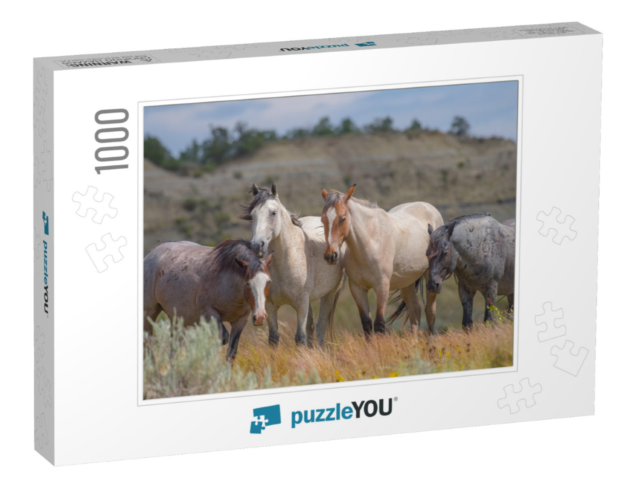 Wild Horses of Theodore Roosevelt National Park... Jigsaw Puzzle with 1000 pieces