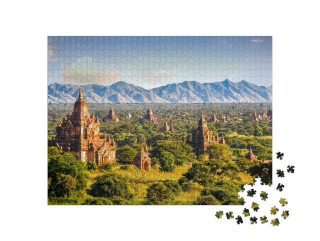 Pagodas & Temples of Bagan, in Myanmar, Formerly Burma, a... Jigsaw Puzzle with 1000 pieces