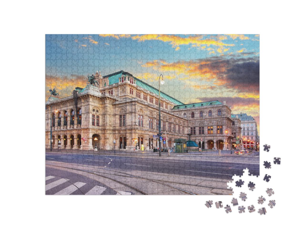 State Opera At Sunrise - Vienna - Austria... Jigsaw Puzzle with 1000 pieces