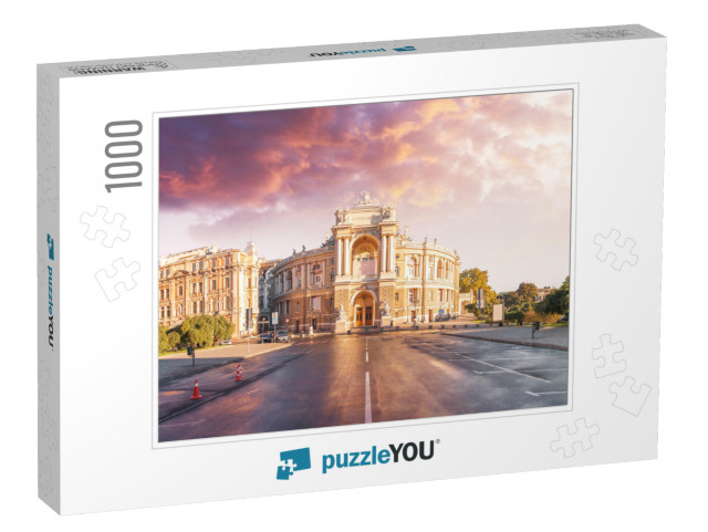 Beautiful Panorama of Odessa, Ukraine. Odessa State Acade... Jigsaw Puzzle with 1000 pieces