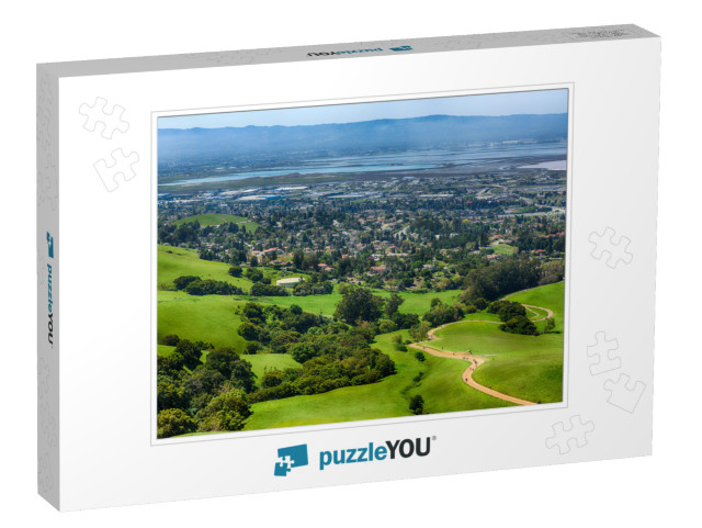 Panoramic View of Silicon Valley. Hiking Trail At Mission... Jigsaw Puzzle