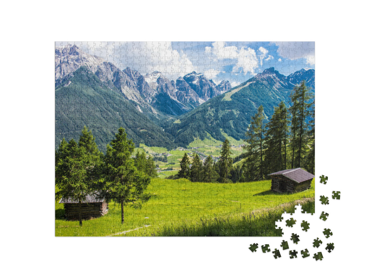 Scenic View to Stubaital, Tirol, Austria... Jigsaw Puzzle with 1000 pieces