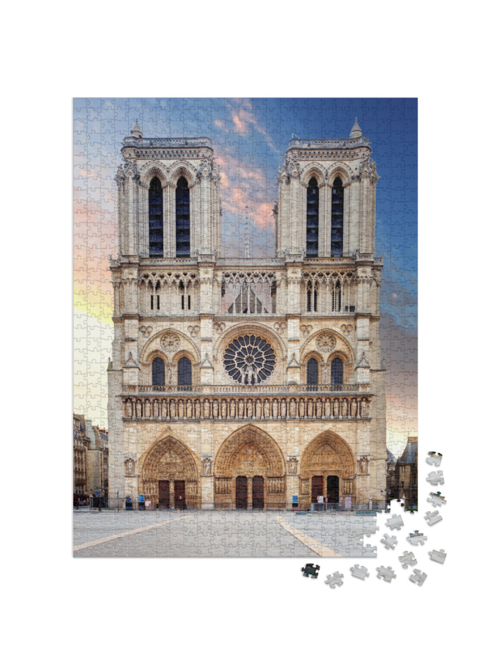 Notre Dame Cathedral - Paris... Jigsaw Puzzle with 1000 pieces