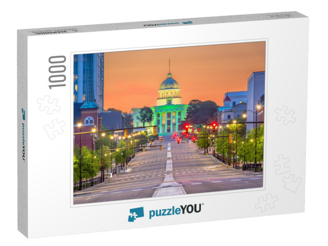 Montgomery, Alabama, USA with the State Capitol At Dawn... Jigsaw Puzzle with 1000 pieces