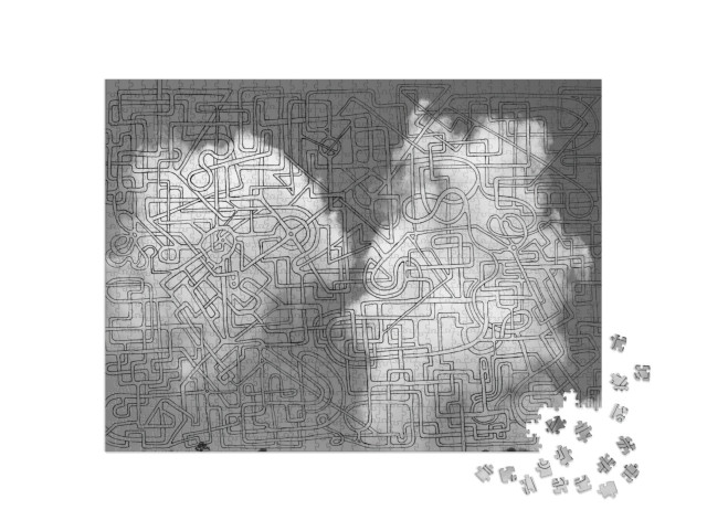 Background with Photo of Cloudy Sky with a Maze Pattern... Jigsaw Puzzle with 1000 pieces