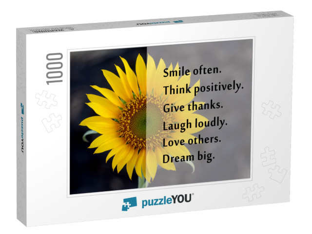 Inspirational Motivational Words - Smile Often. Think Pos... Jigsaw Puzzle with 1000 pieces