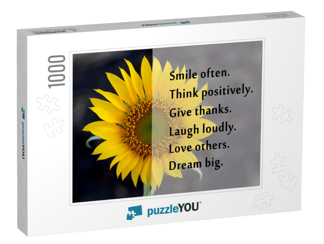 Inspirational Motivational Words - Smile Often. Think Pos... Jigsaw Puzzle with 1000 pieces