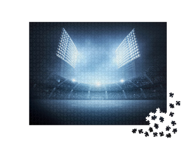 Soccer Stadium 3D Rendering Composition & Stadium is the... Jigsaw Puzzle with 1000 pieces