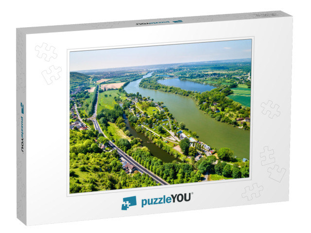 Aerial View of the Seine River At Chateau Gaillard in Nor... Jigsaw Puzzle