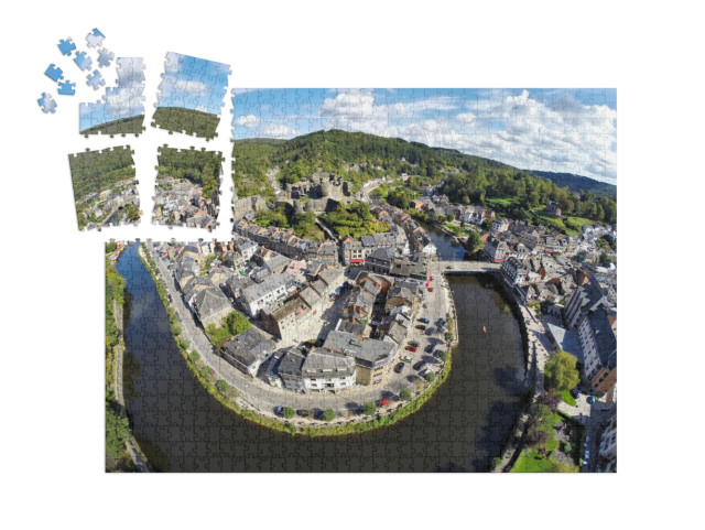 Aerial View on Belgian City La Roche-En-Ardenne with Rive... | SMART SORTED® | Jigsaw Puzzle with 1000 pieces