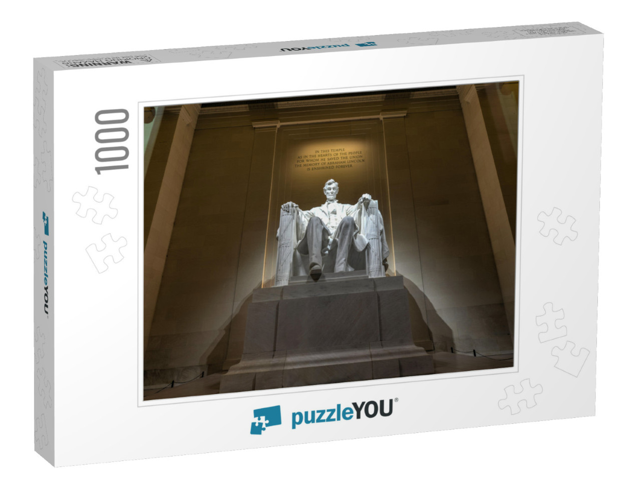 The Lincoln Memorial At Night in Washington Dc... Jigsaw Puzzle with 1000 pieces