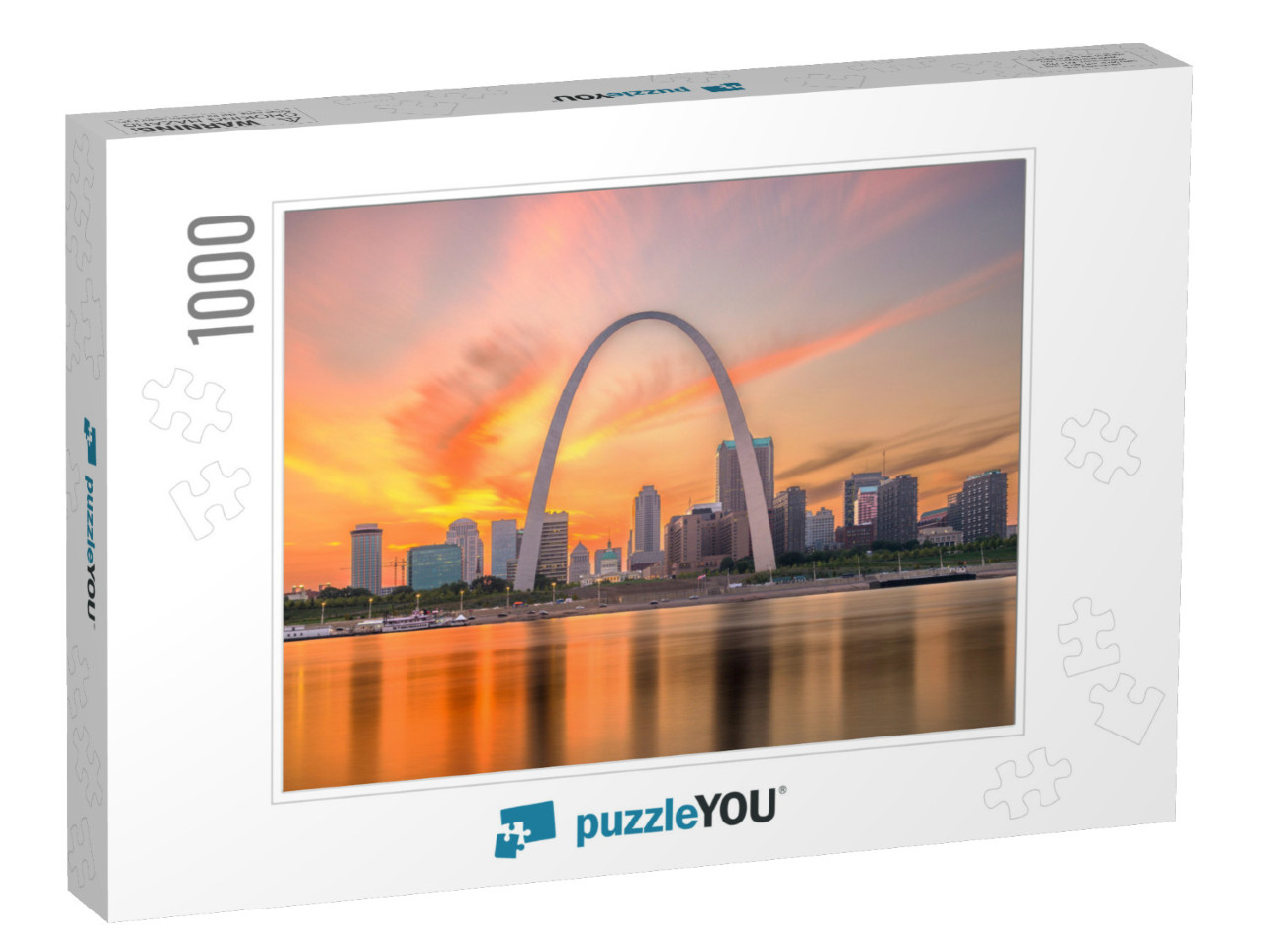 St. Louis, Missouri, USA Downtown Cityscape on the River A... Jigsaw Puzzle with 1000 pieces