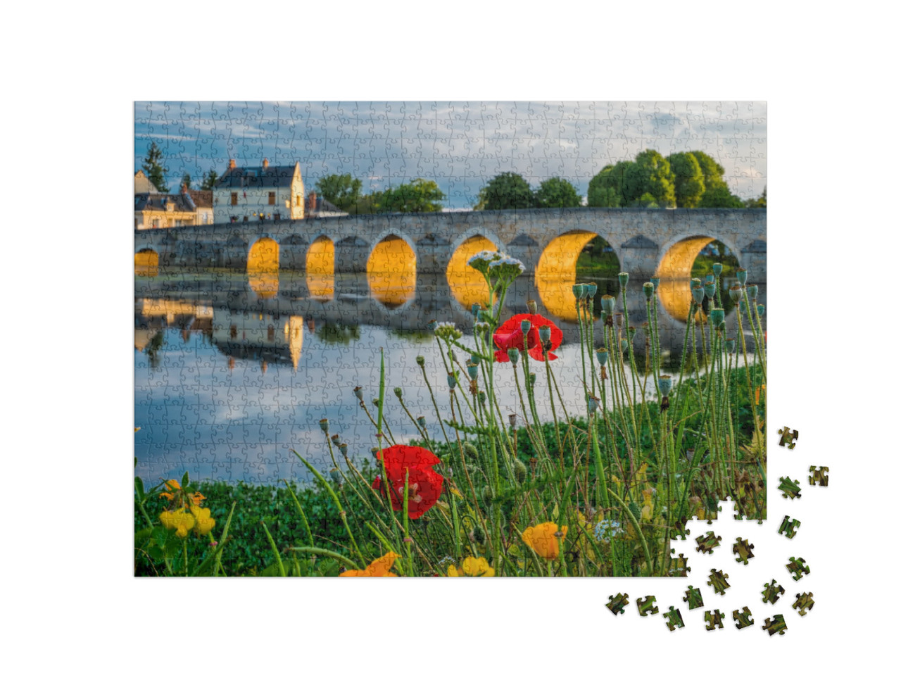 Montrichard, Loire Valley, France... Jigsaw Puzzle with 1000 pieces