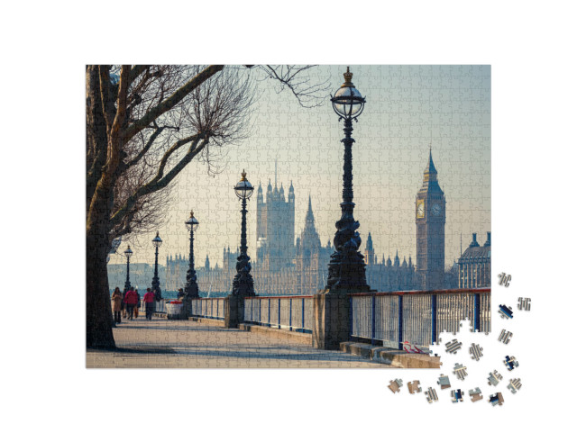 Big Ben & Houses of Parliament in London, Uk... Jigsaw Puzzle with 1000 pieces