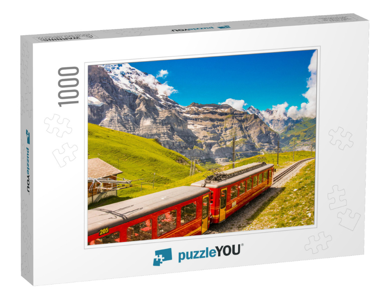 The Jungfraubahn Train Transporting Tourists to Jungfrauj... Jigsaw Puzzle with 1000 pieces