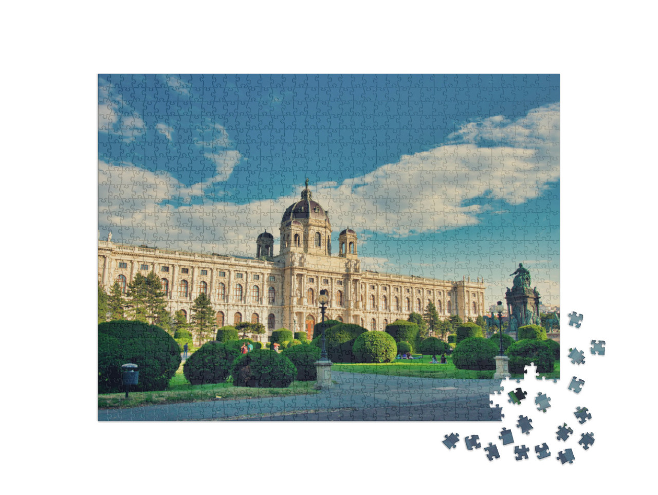 Vienna. Maria Theresa Square... Jigsaw Puzzle with 1000 pieces